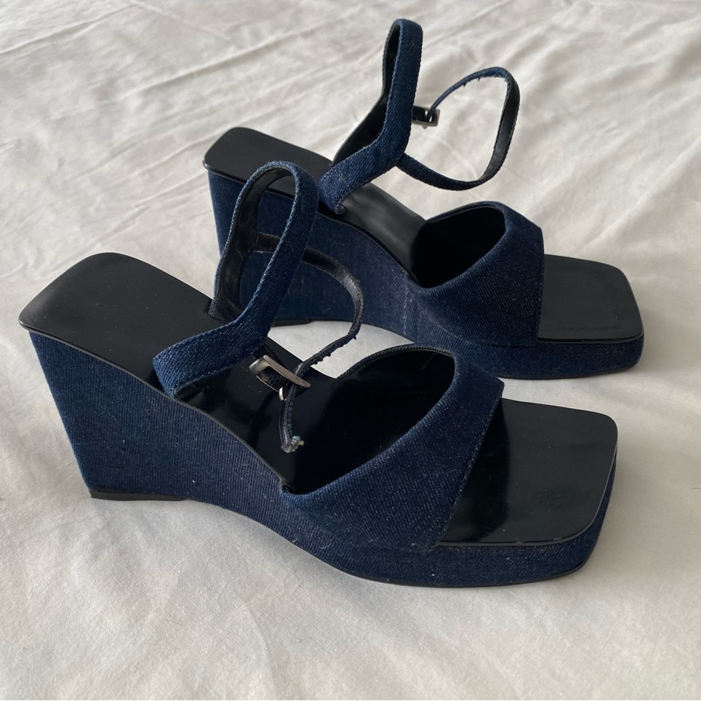 Vintage denim sandals